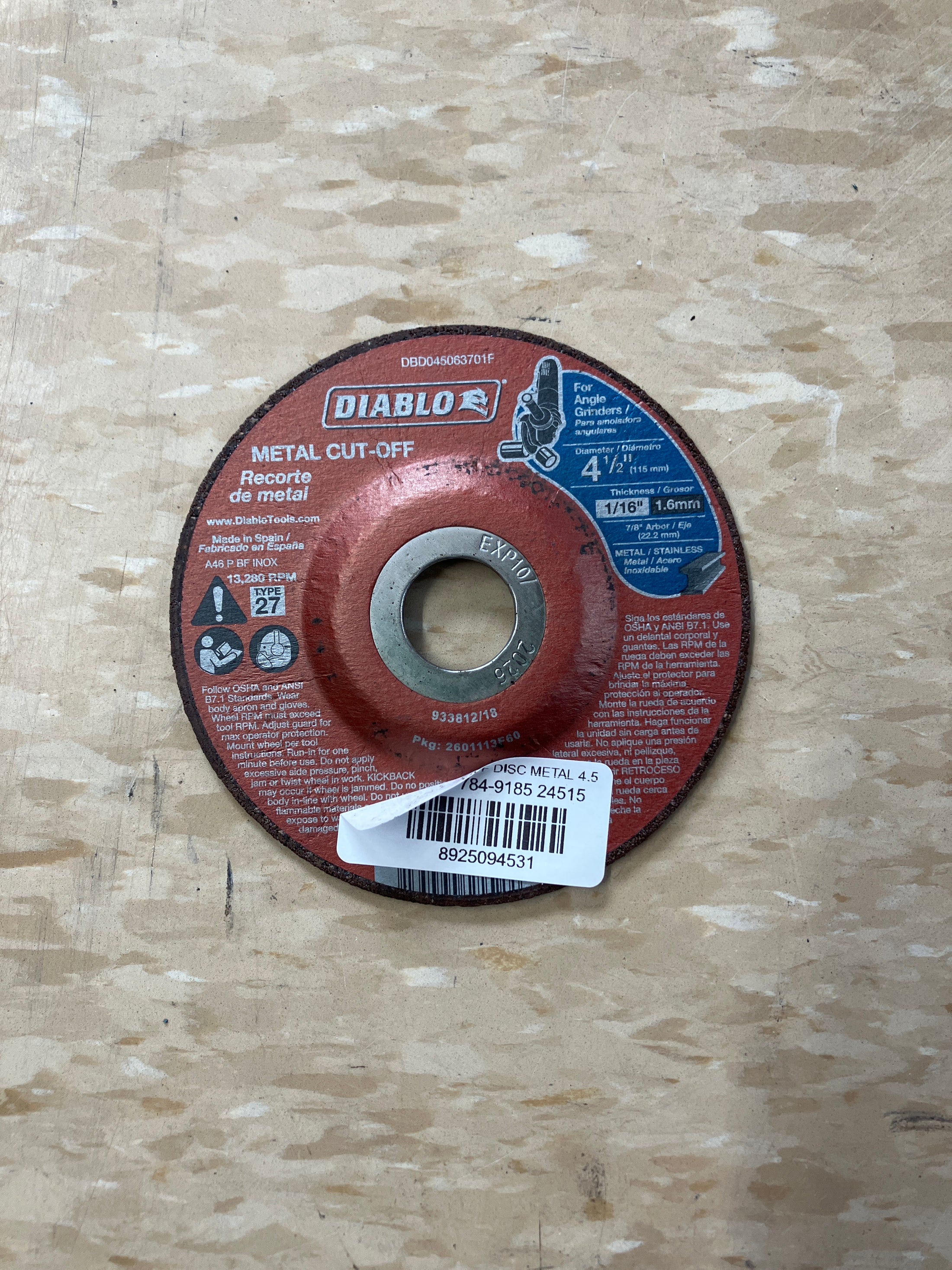 DIABLO FLAP DISC INT HUB 60GR