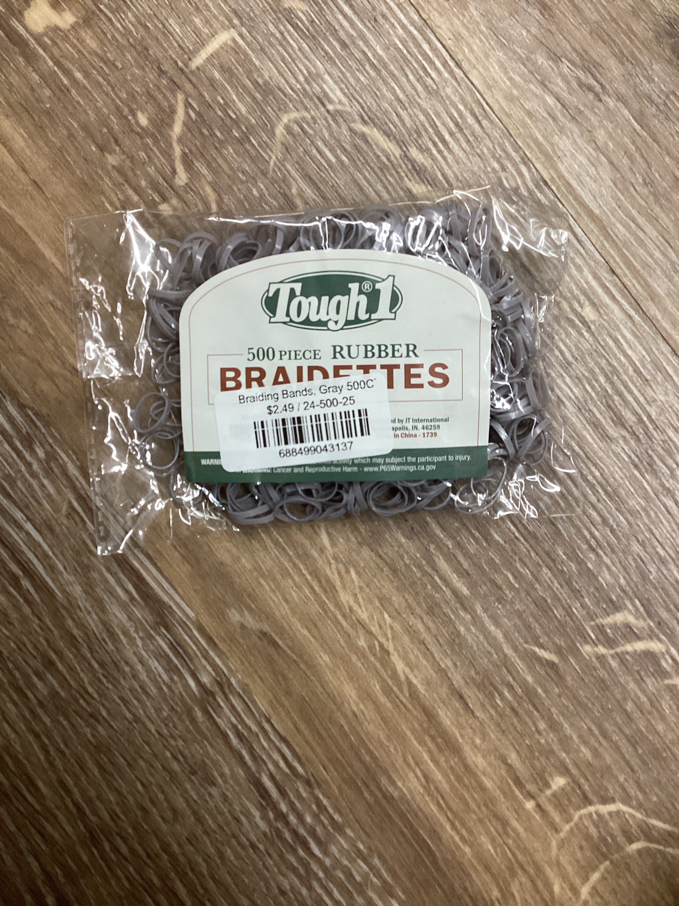 Braiding Bands, Gray 500CT