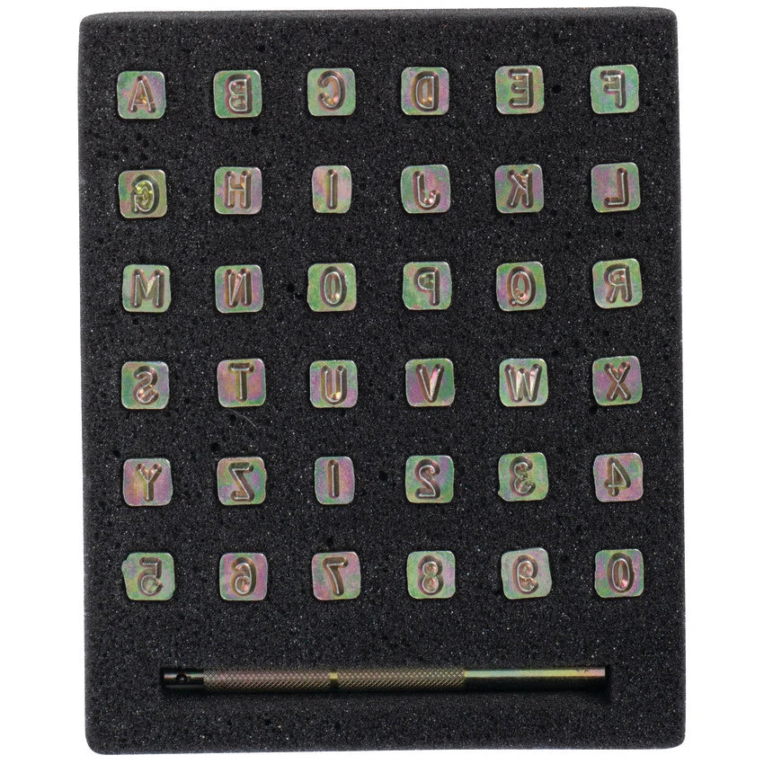STAMP SET, ALPHABET, 1/4"