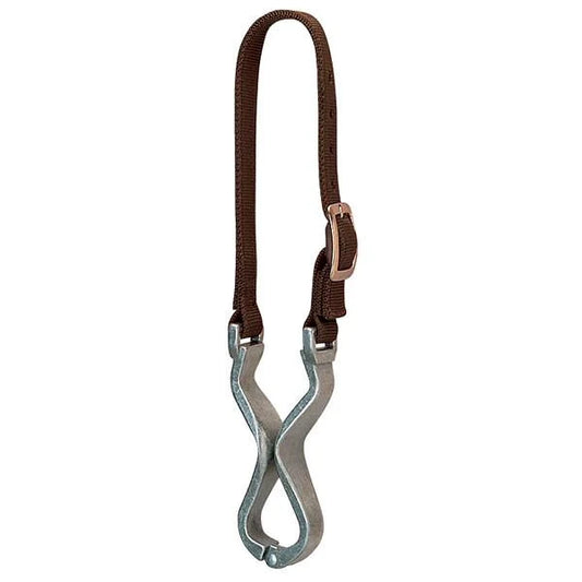 CRIBBING STRAP, NYLON & ALUM BROWN