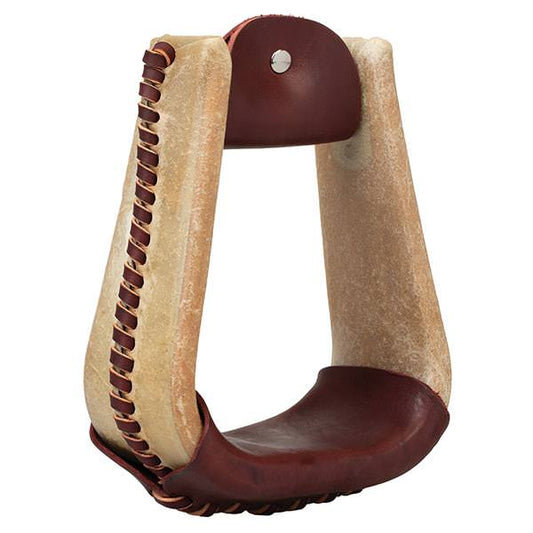 2026 WV STIRRUPS: Natural Rawhide Covered 3"