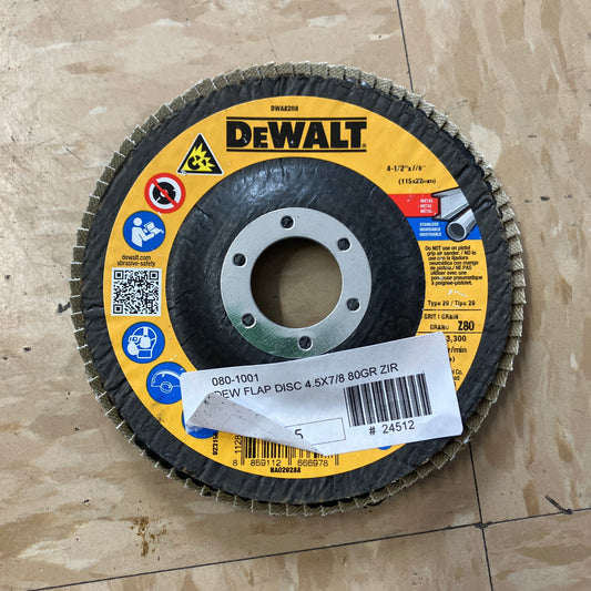 DEW FLAP DISC 4.5X7/8 80GR ZIR