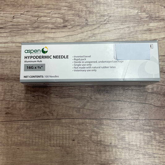 NEEDLES: ASPEN 16GA X 3/4" - FULL BOX