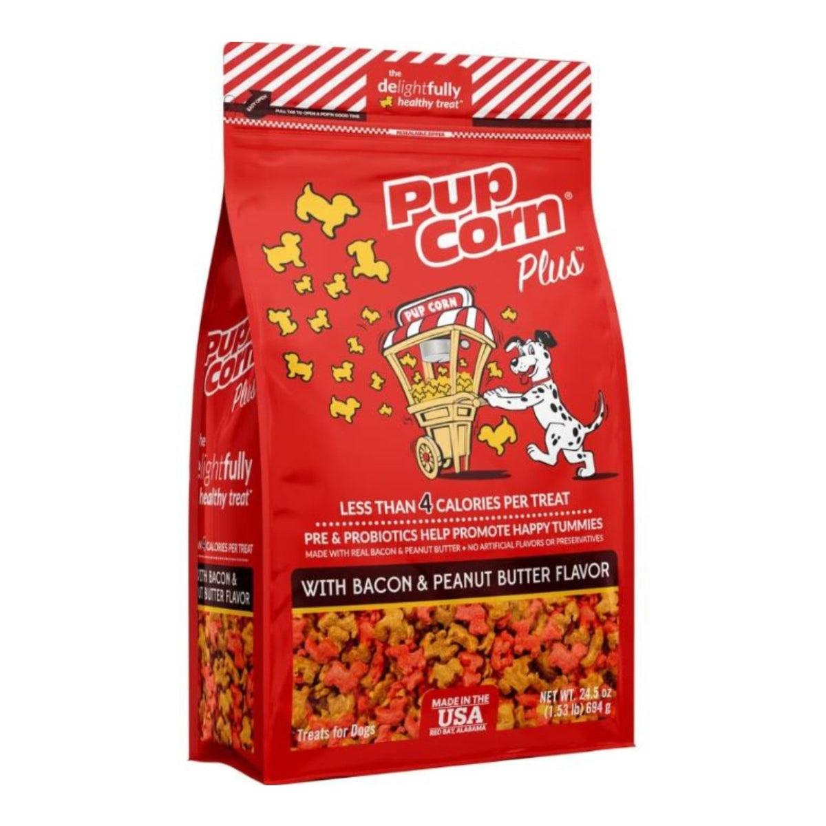 Pupcorn Plus Dog Treats - Bac/PB