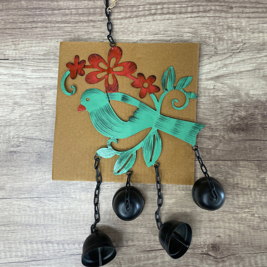 MULTICOLOR BIRD W/BELLS