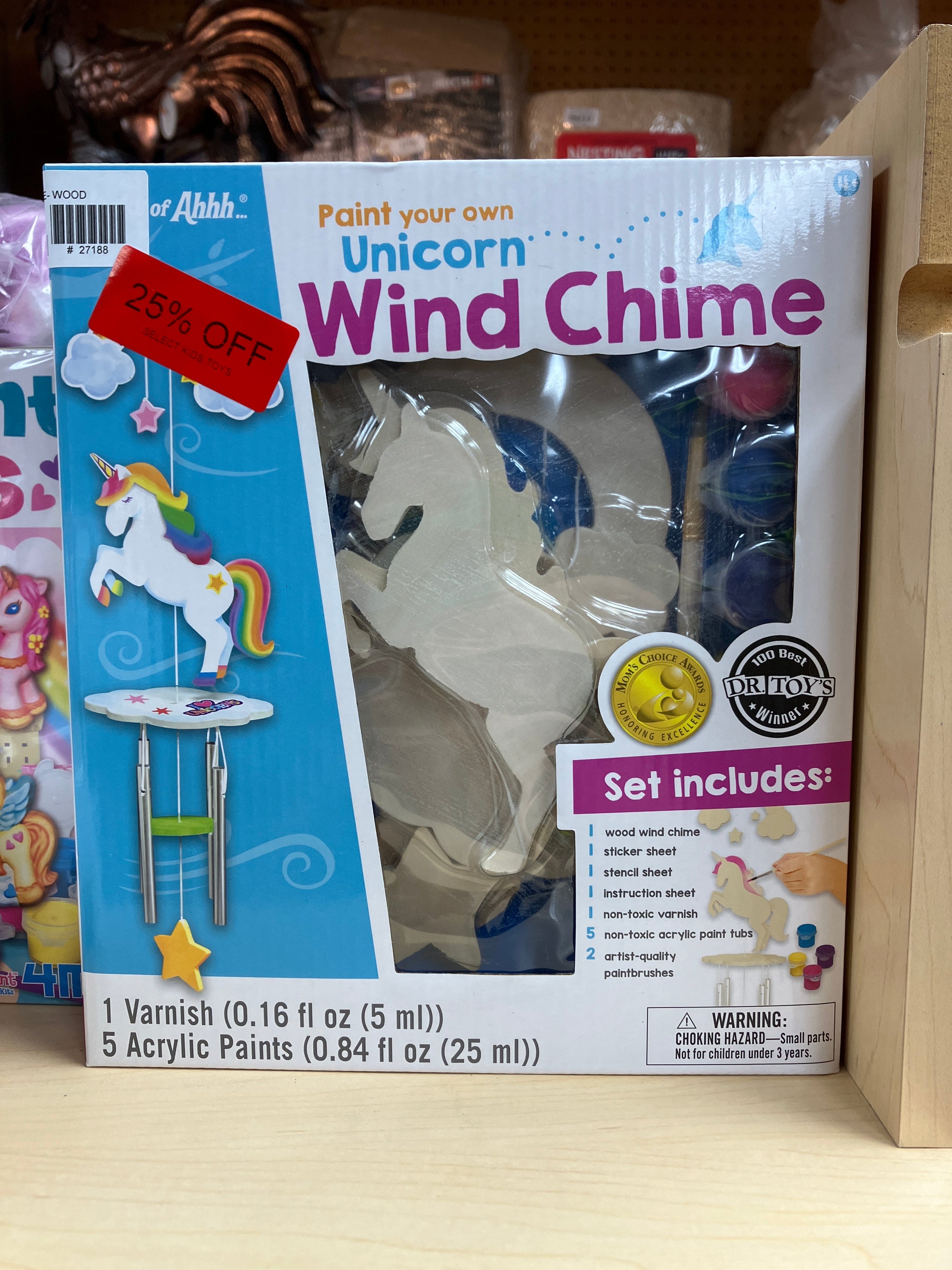 UNICORN WIND CHIME- WOOD