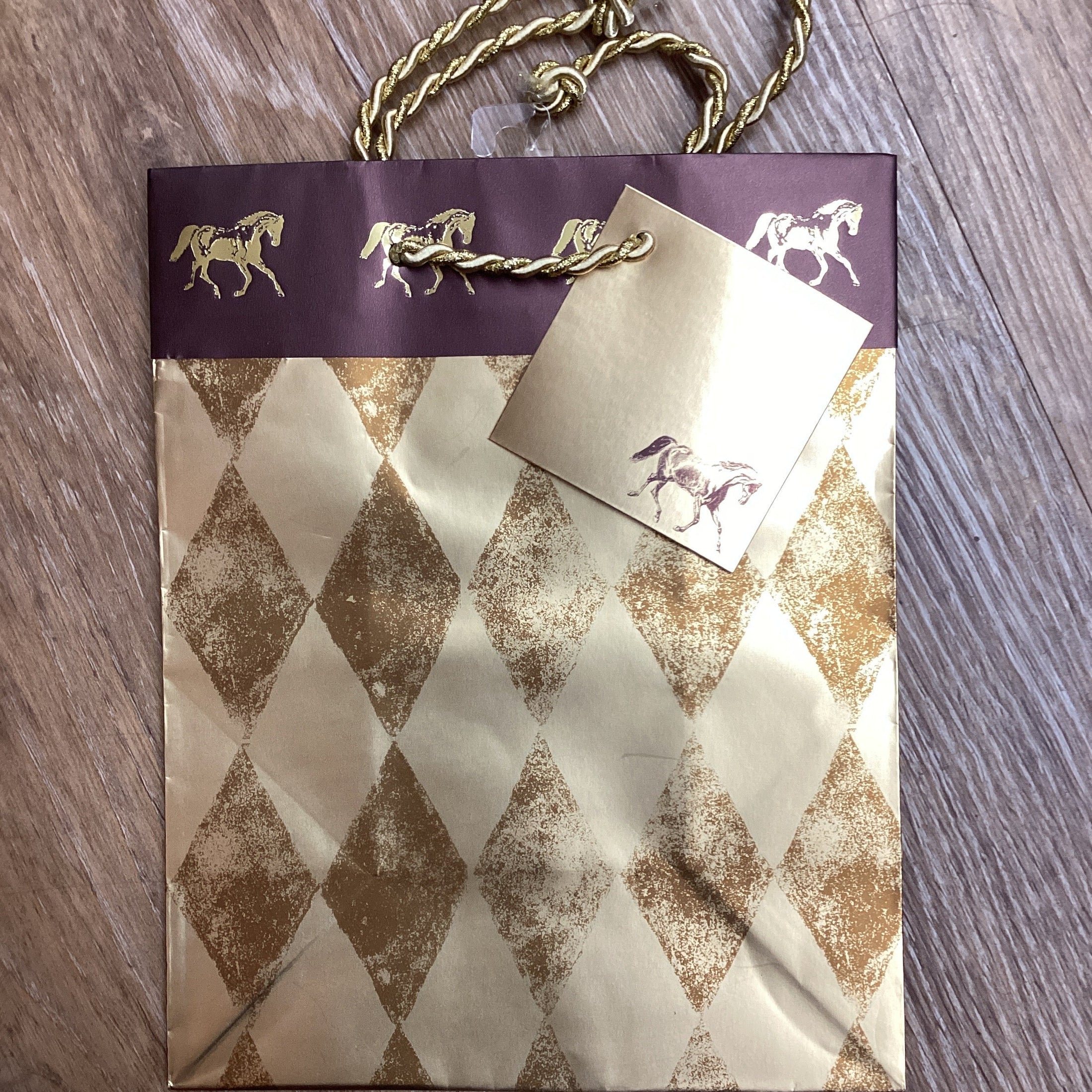 GIFT BAG- SM HARLEQUIN HORSE