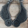 Load image into Gallery viewer, BLACK LEATHER BASKETWEAVE SPUR STRAPS
