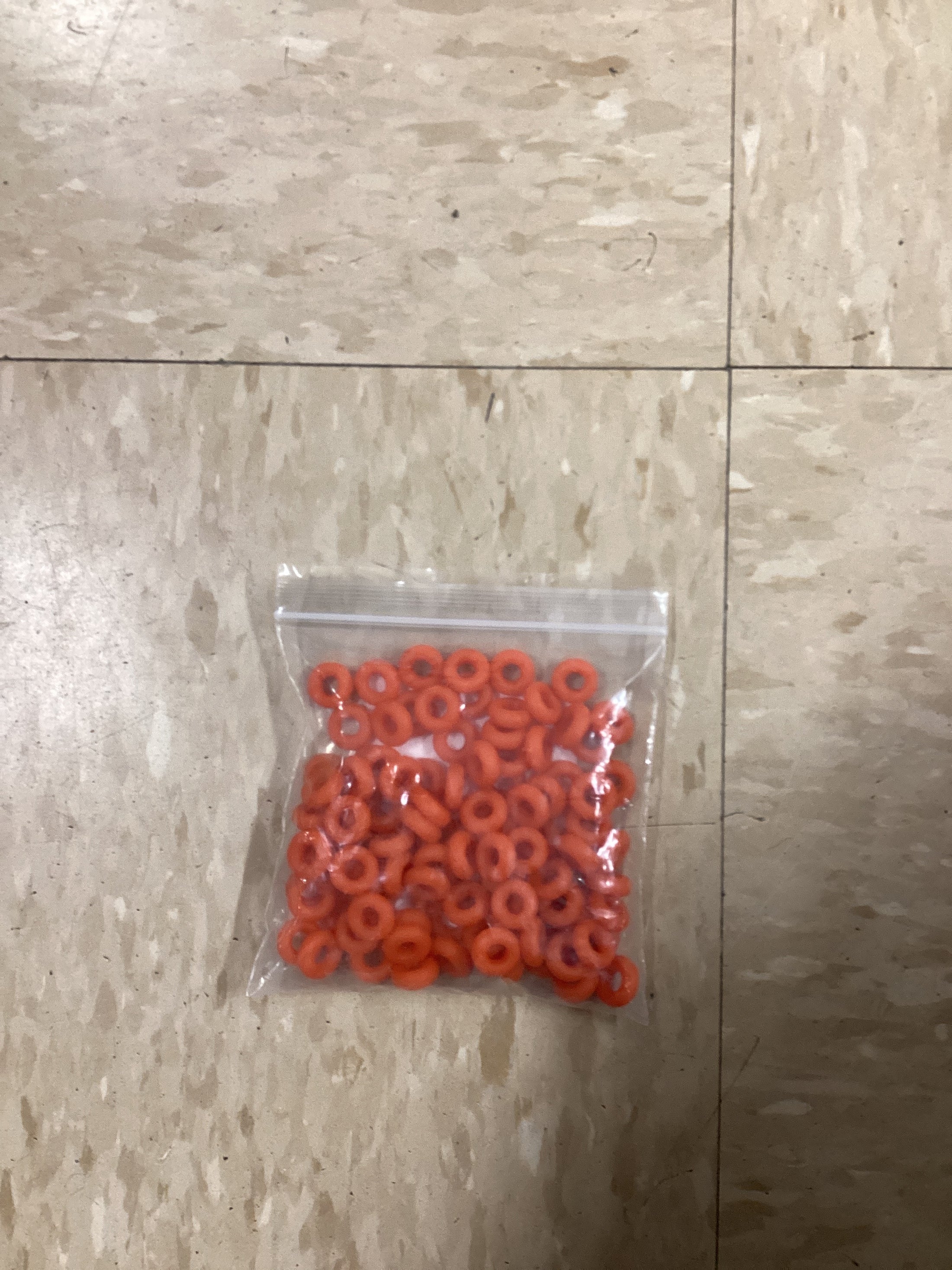 "O" RINGS, ORANGE - 100 COUNT