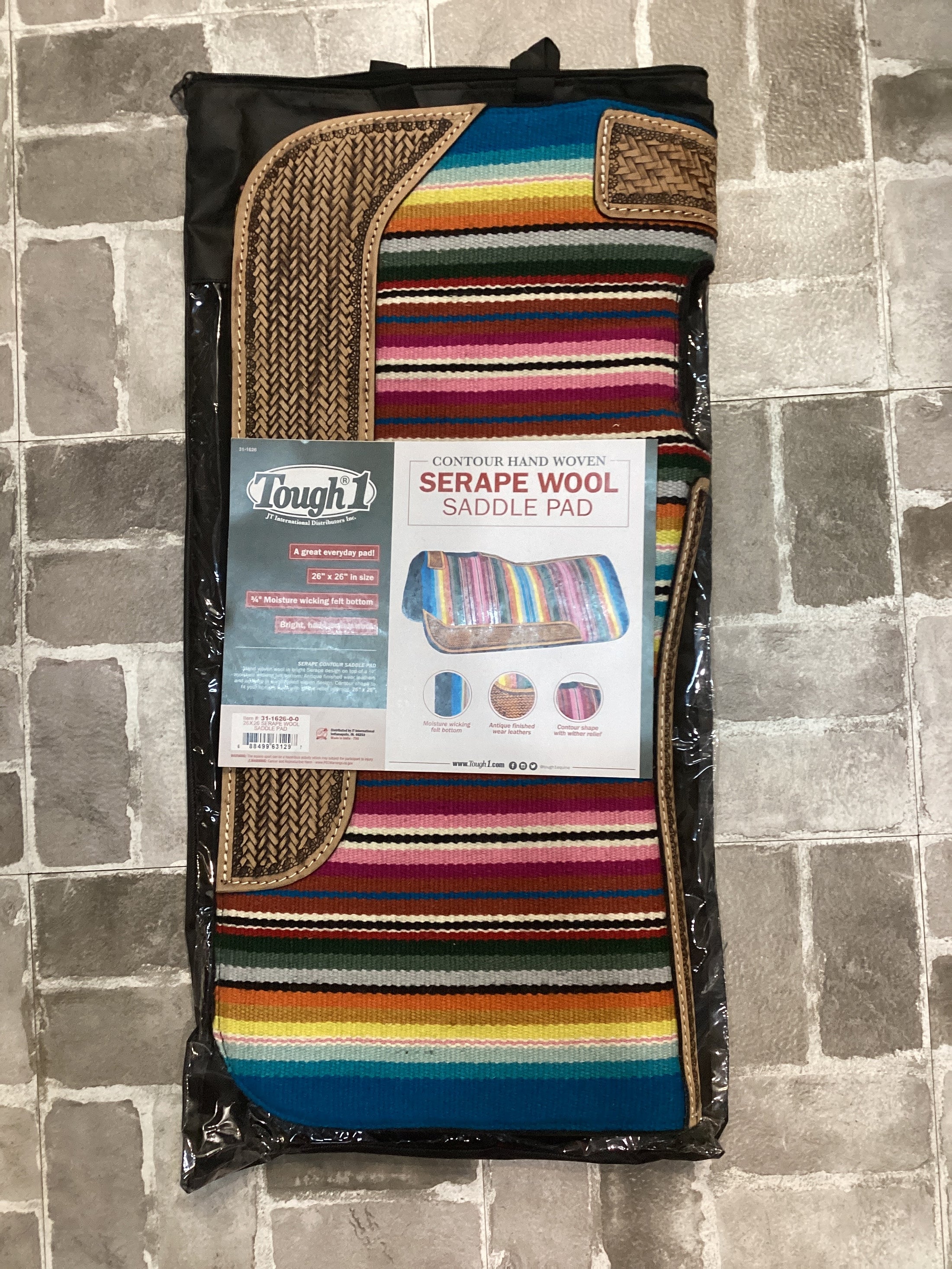 PONY SERAPE PAD WR LTHR 26 X 26