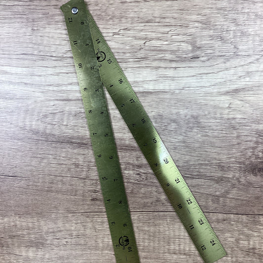 FOOTPRO BRASS RULER, FOLDING