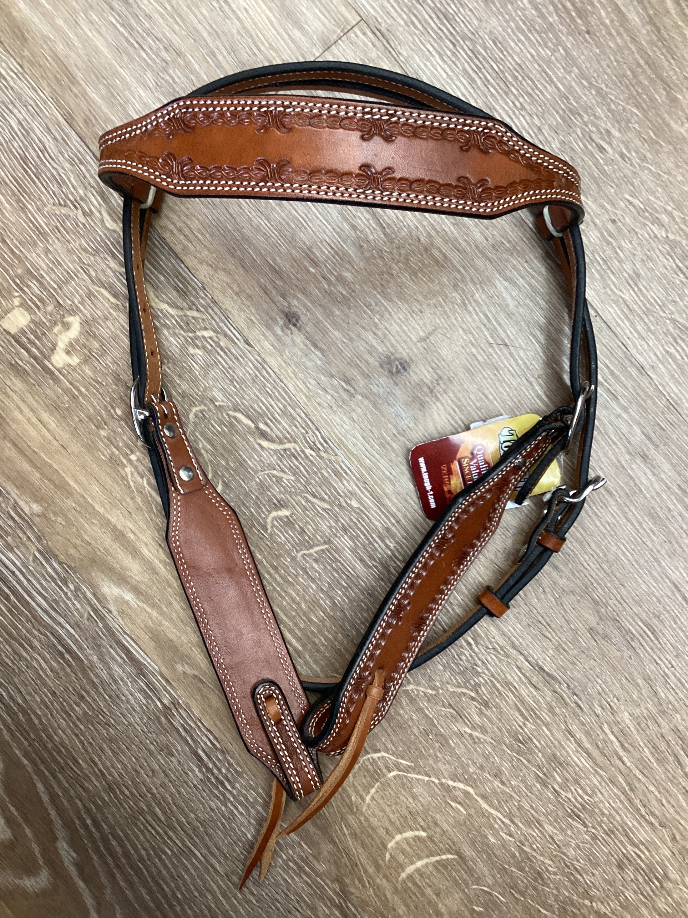 PONY BROW HEADSTALL BARB WIRE-PONY