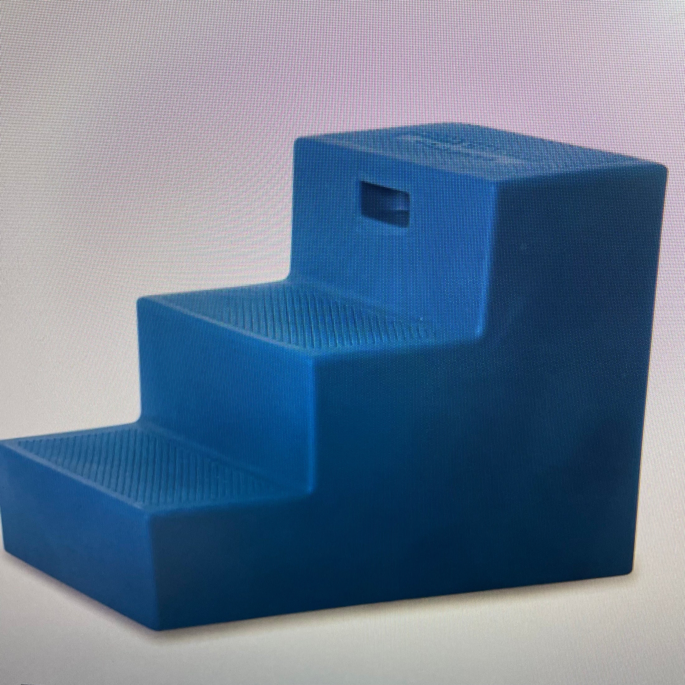 3 STEP MOUNTING BLOCK, BLUE 22"