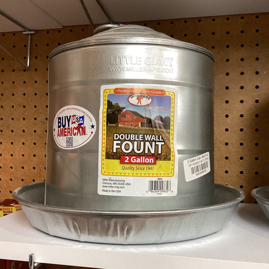 2 Gallon Galv Wall Fount