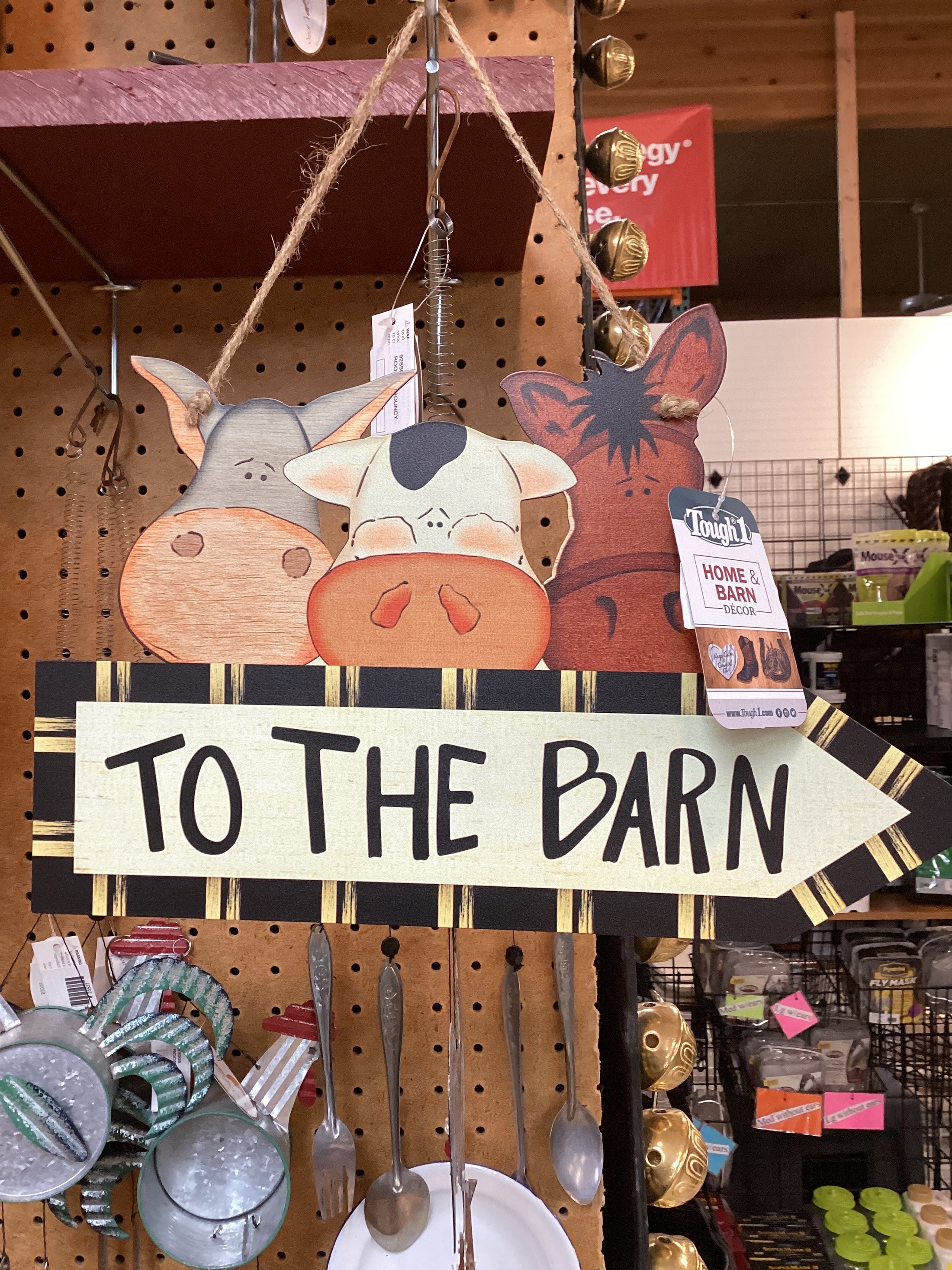 TO THE BARN SIGN