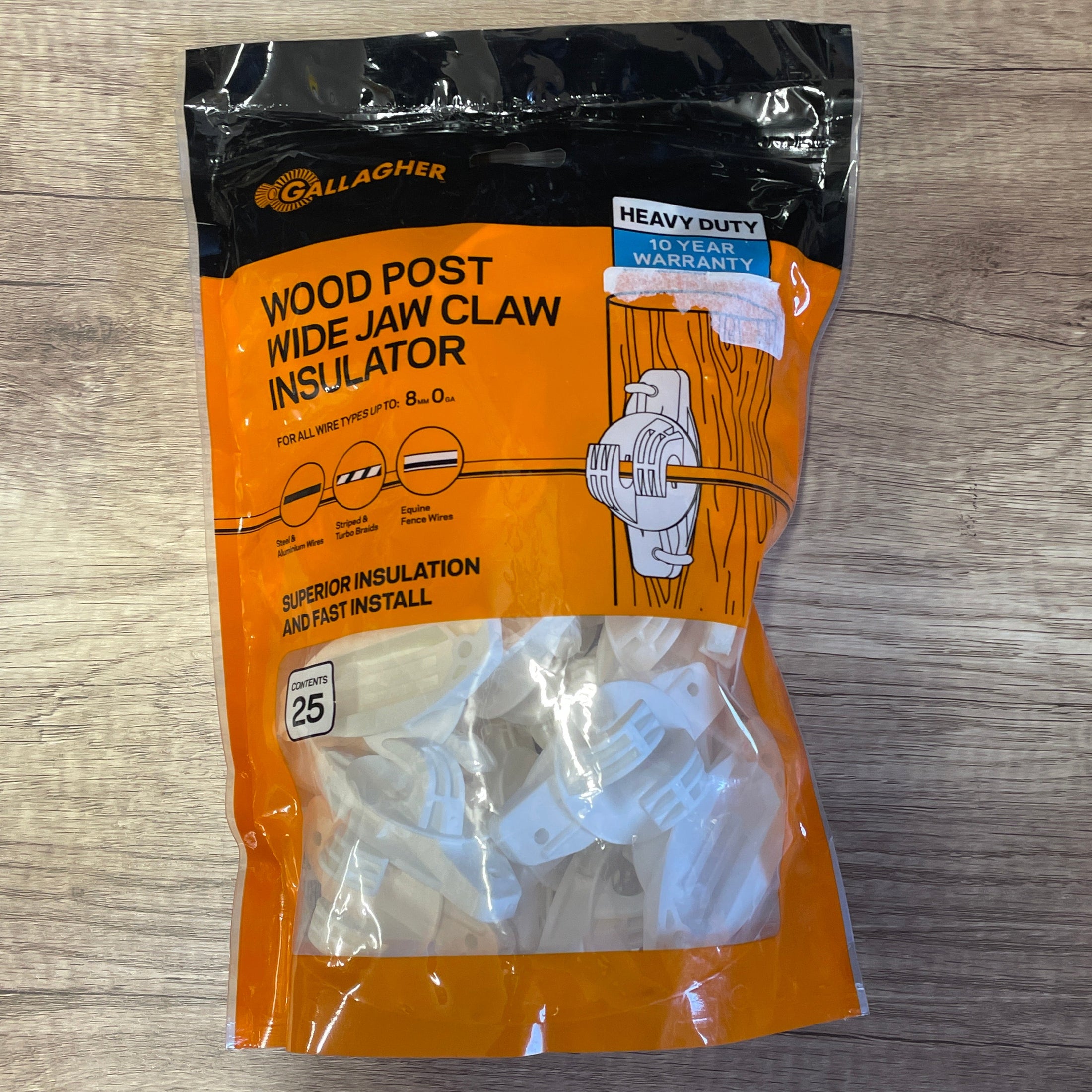 Horse Wire Insul White 25pk