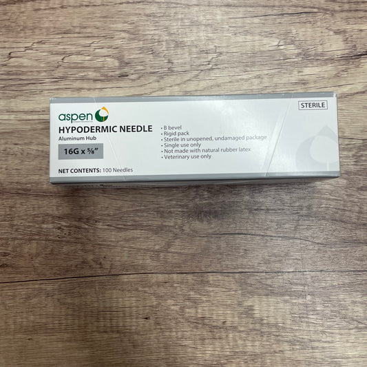 ASPEN NEEDLES: 16GA X 5/8" - FULL BOX