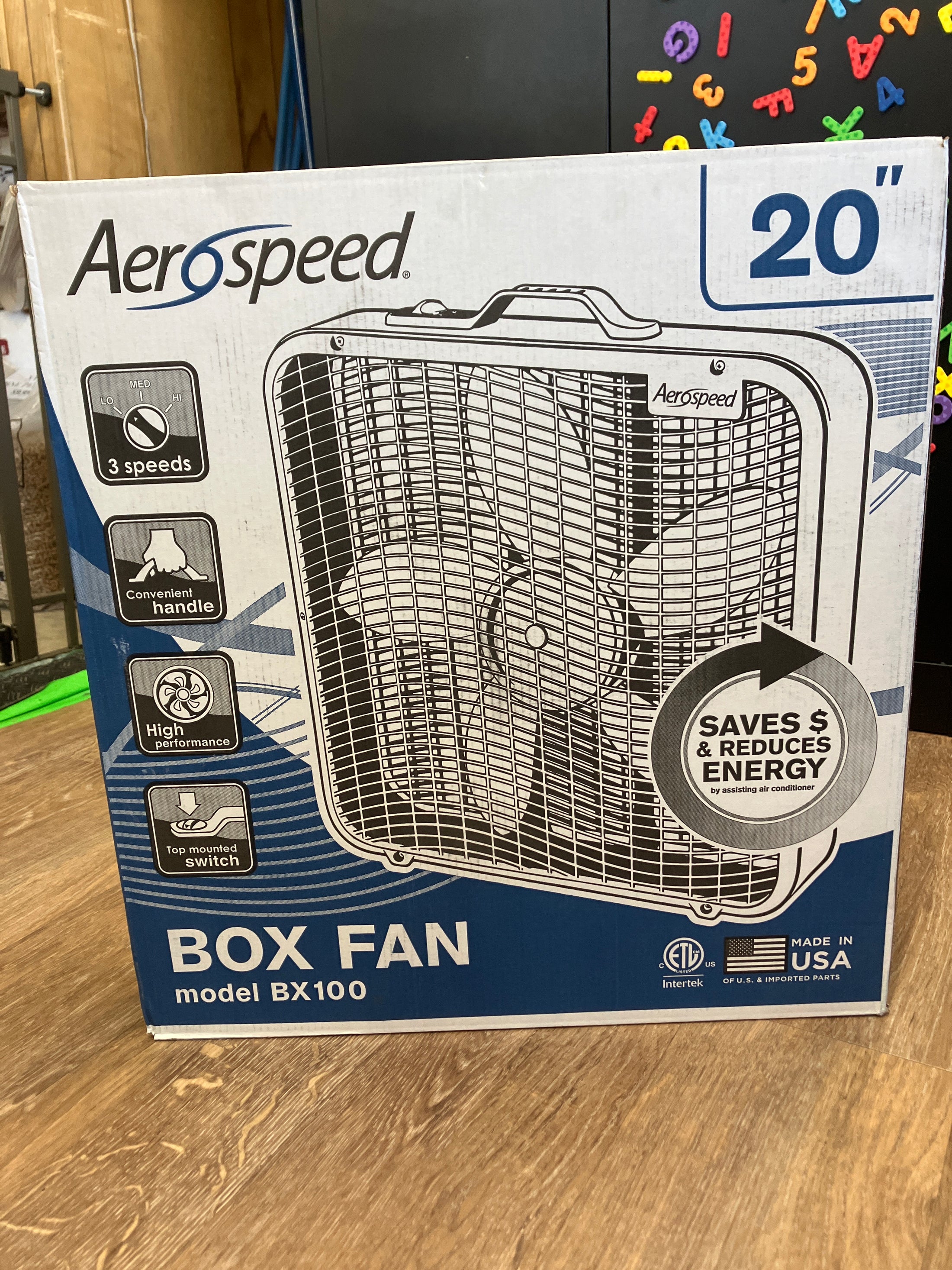 *AEROSPD BOX FAN, 3 SPEED 20IN-BX100