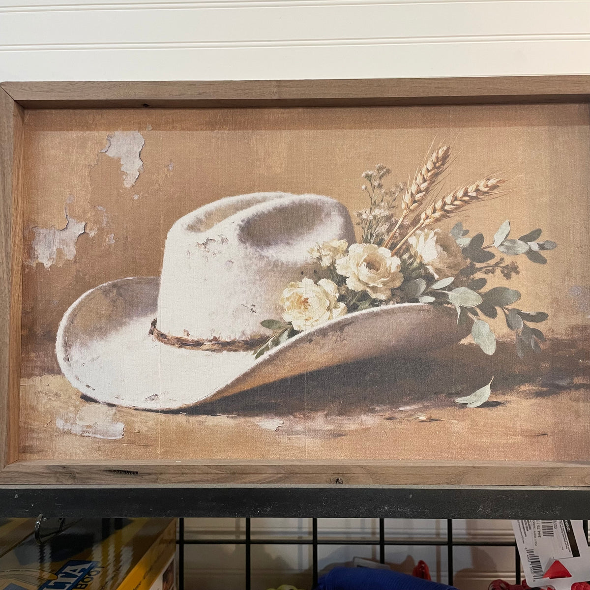 FRAMED: COWGIRLS HAT 16 X 10