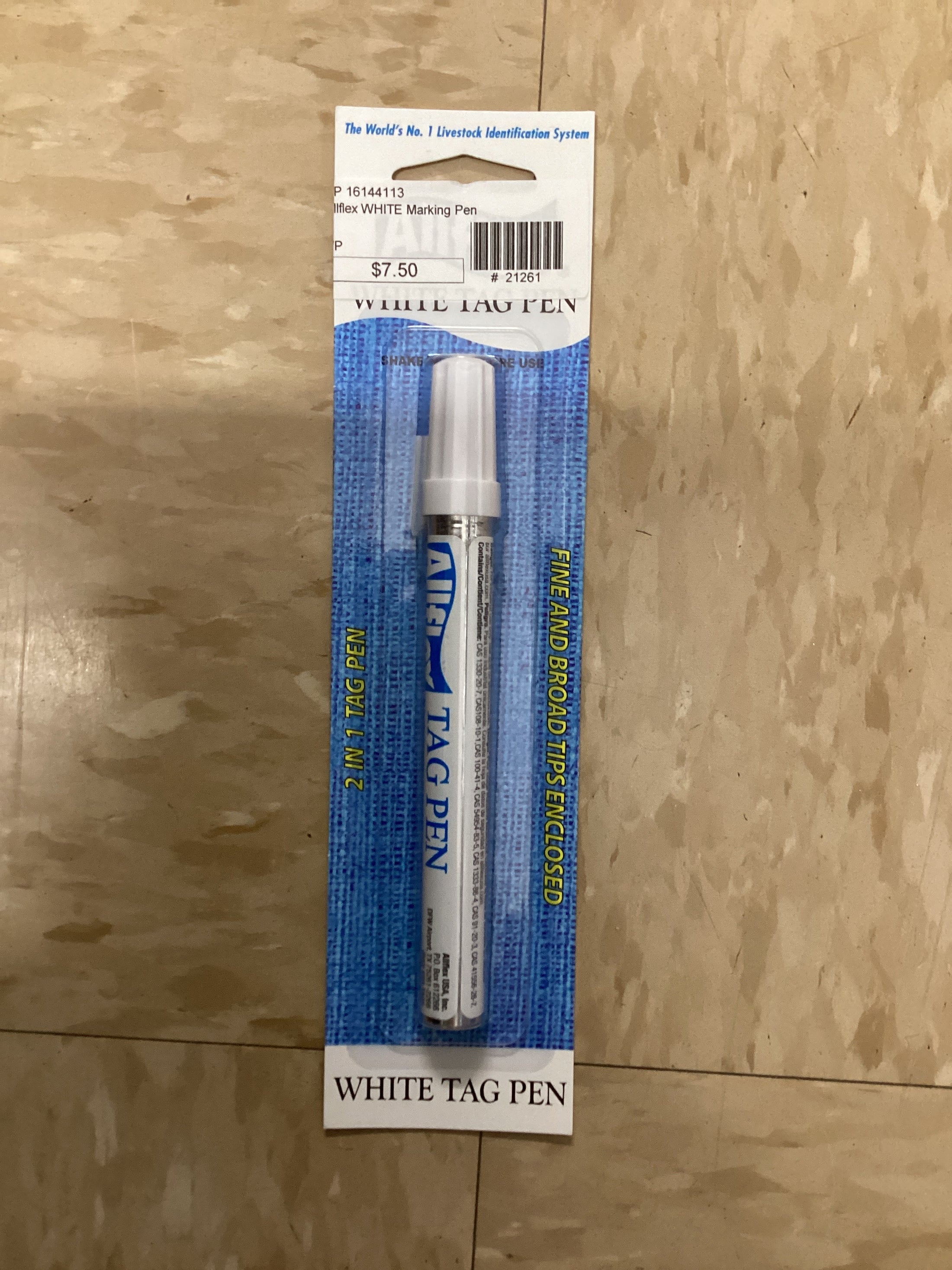 Allflex WHITE Marking Pen