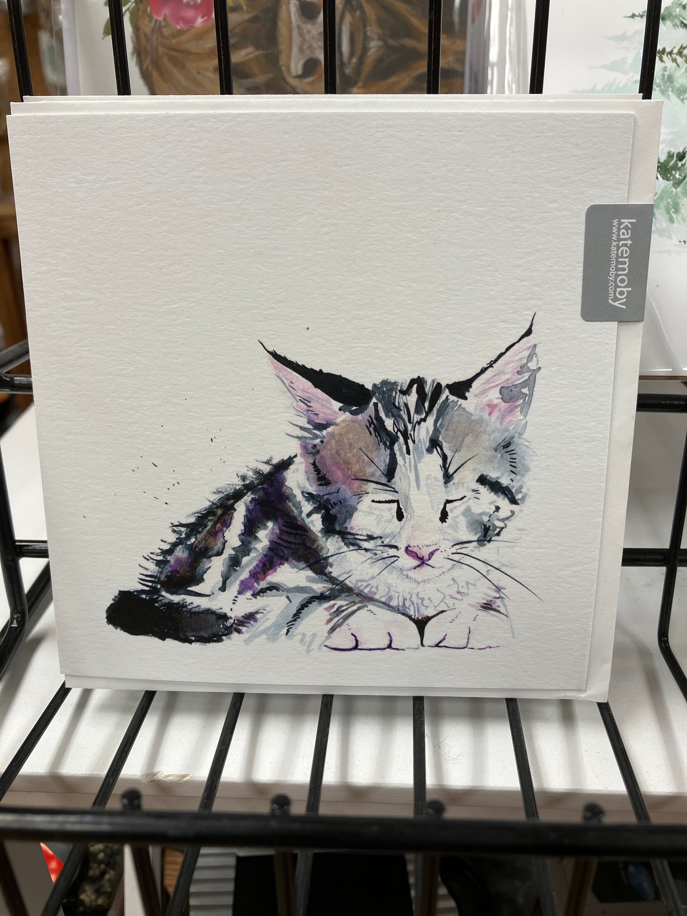 KATE MOBY CARD INKY KITTEN