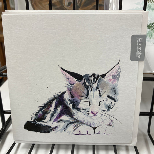 KATE MOBY CARD INKY KITTEN