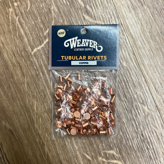 100PK TUBULAR RIVETS CP 4/16 #104-REX RIV
