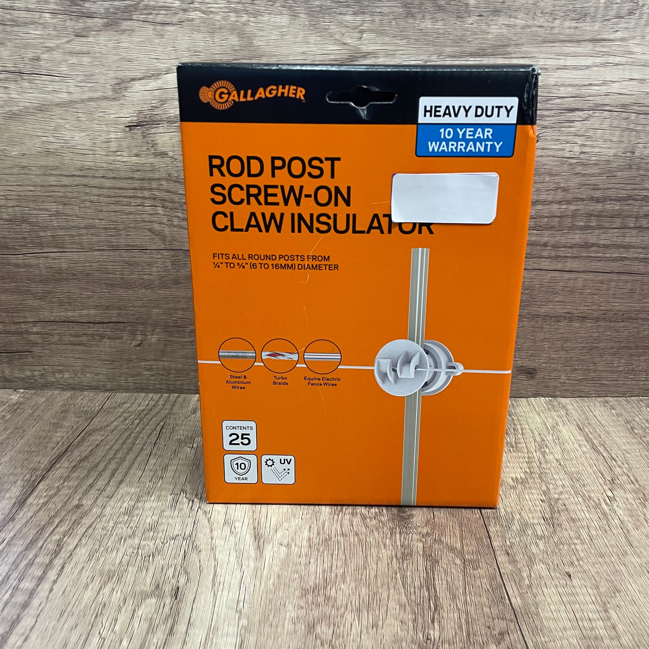 Screw-on Rod Insulator White-25pk