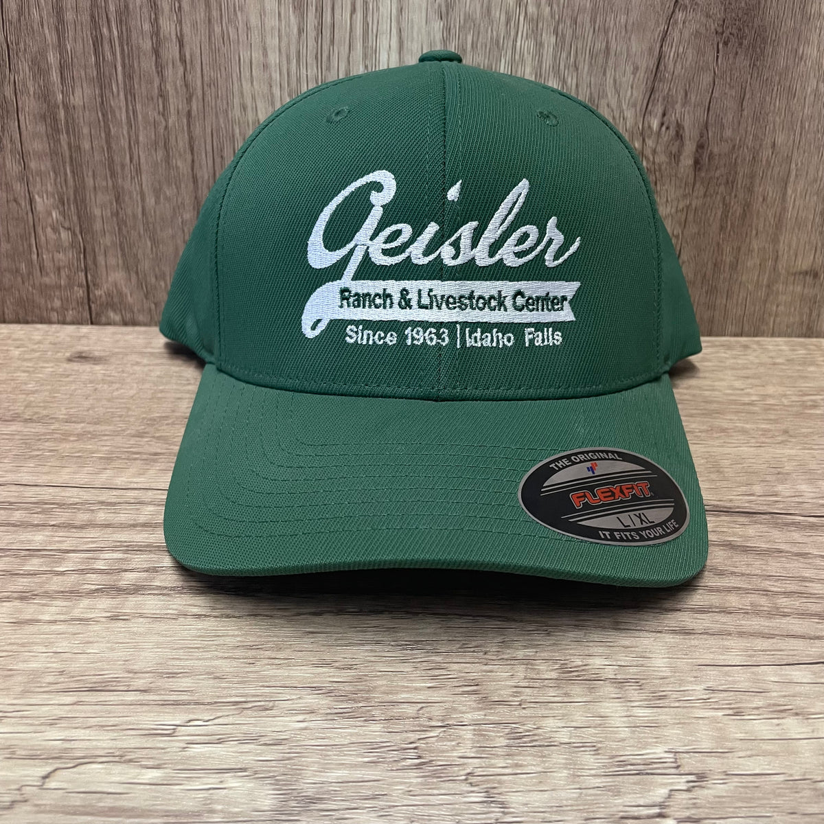 GEISLER CAP, FLEXFIT GREEN L/XL