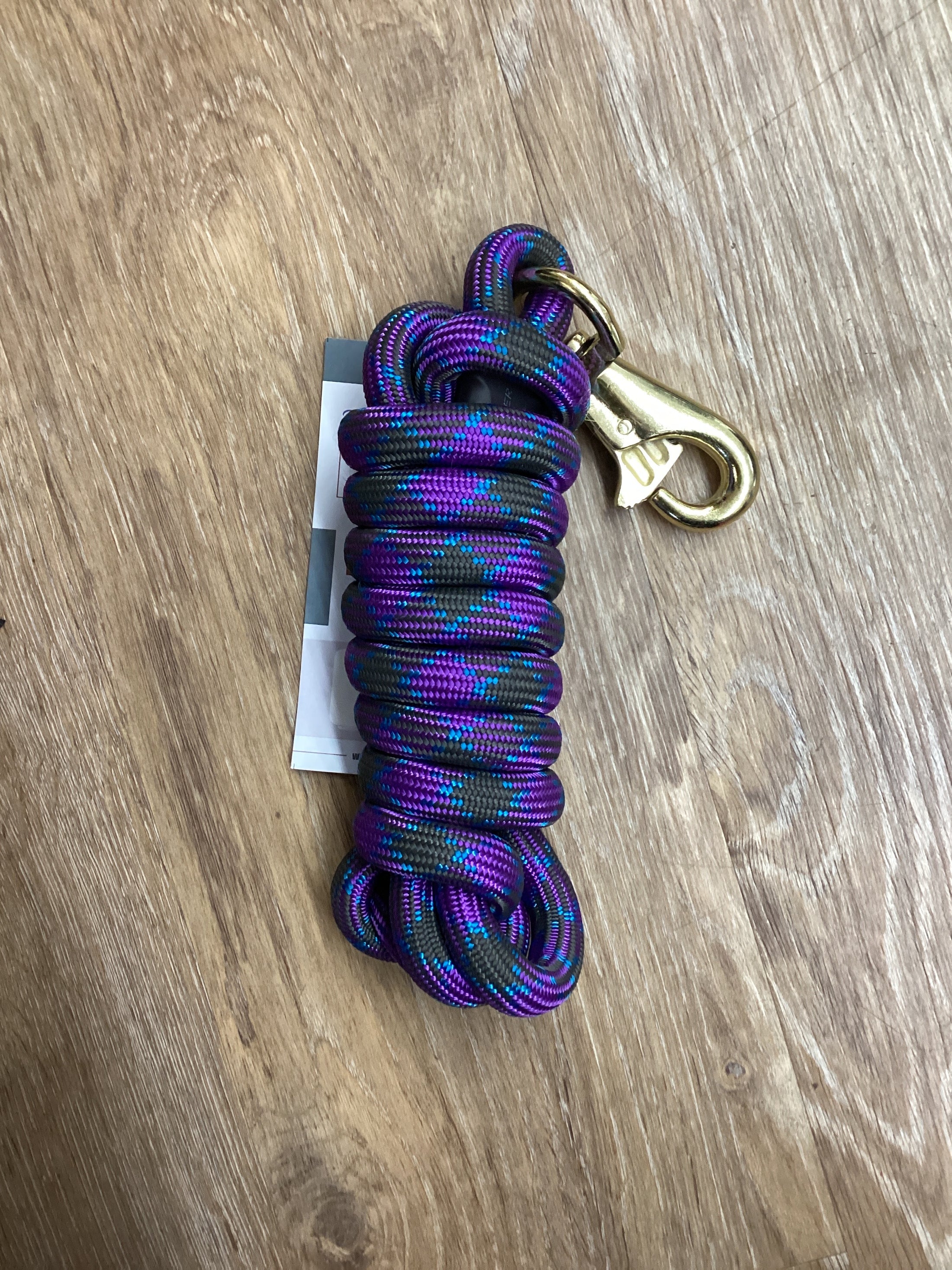 POLY LEAD GRY/PURPLE/TURQ-LEAD ROPE