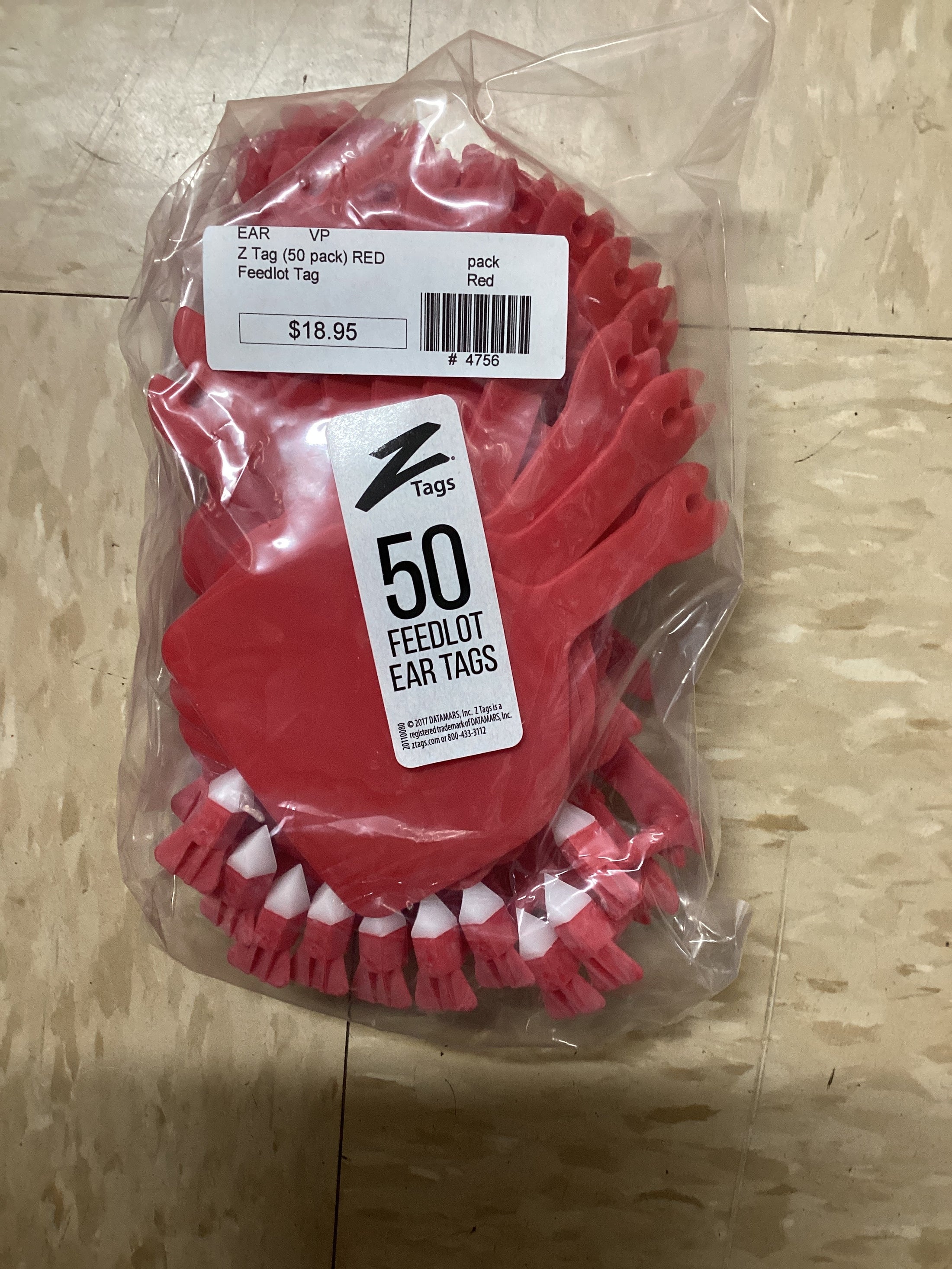 Z Tag (50 pack) RED-Red : pack