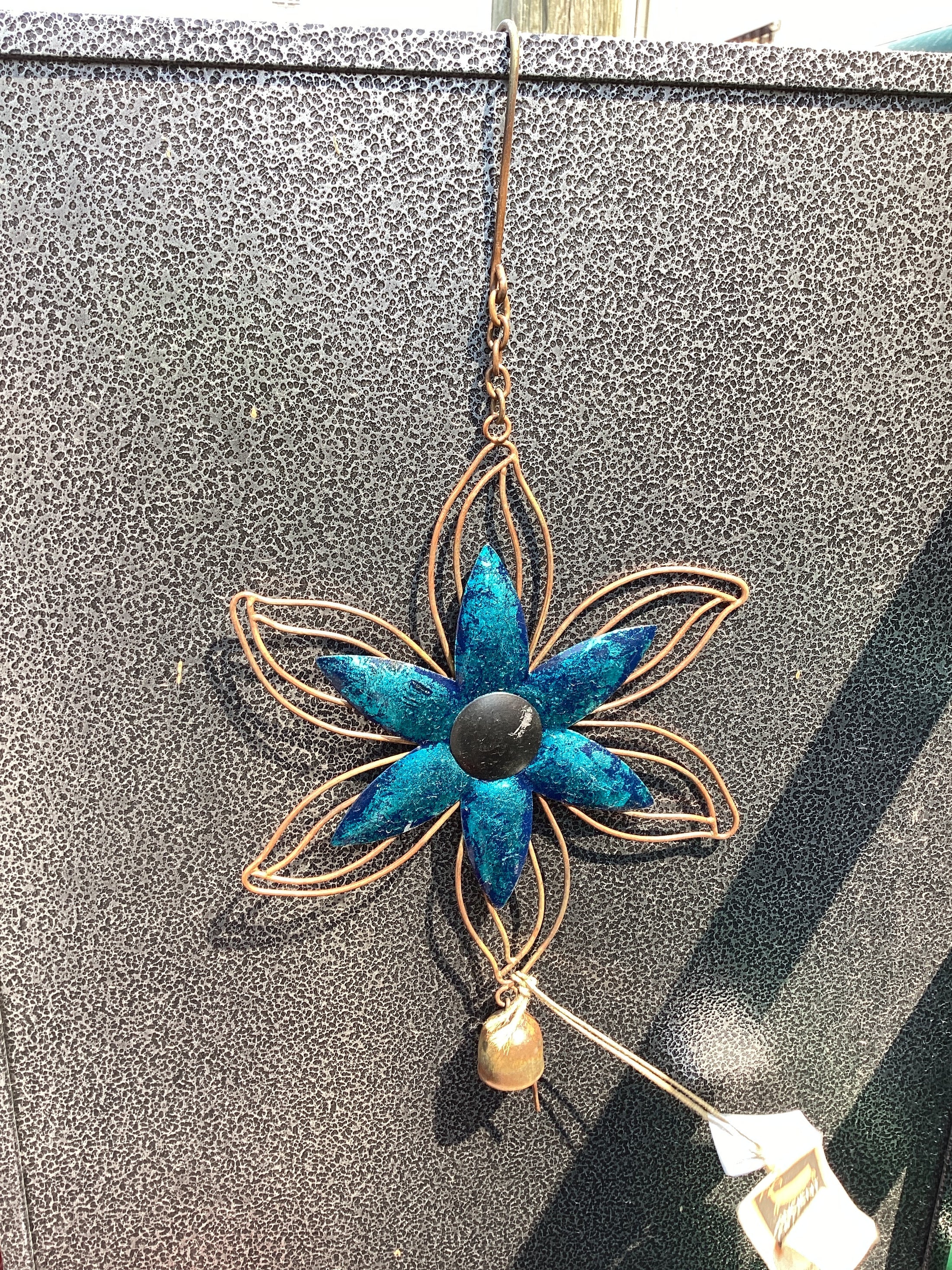 Blue Open Petal Flower Ornament