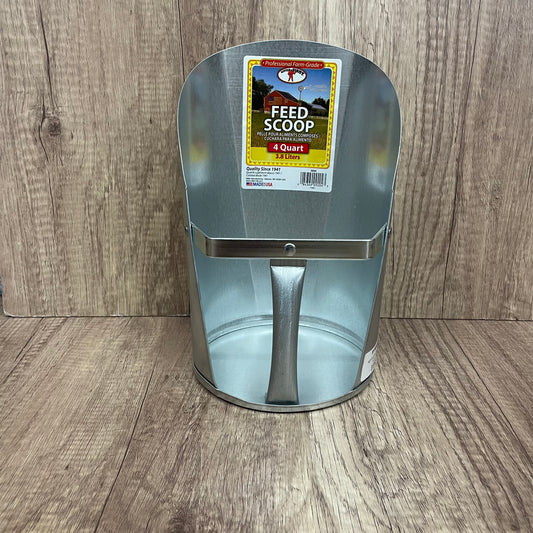4QT GALVANIZED FEED SCOOP