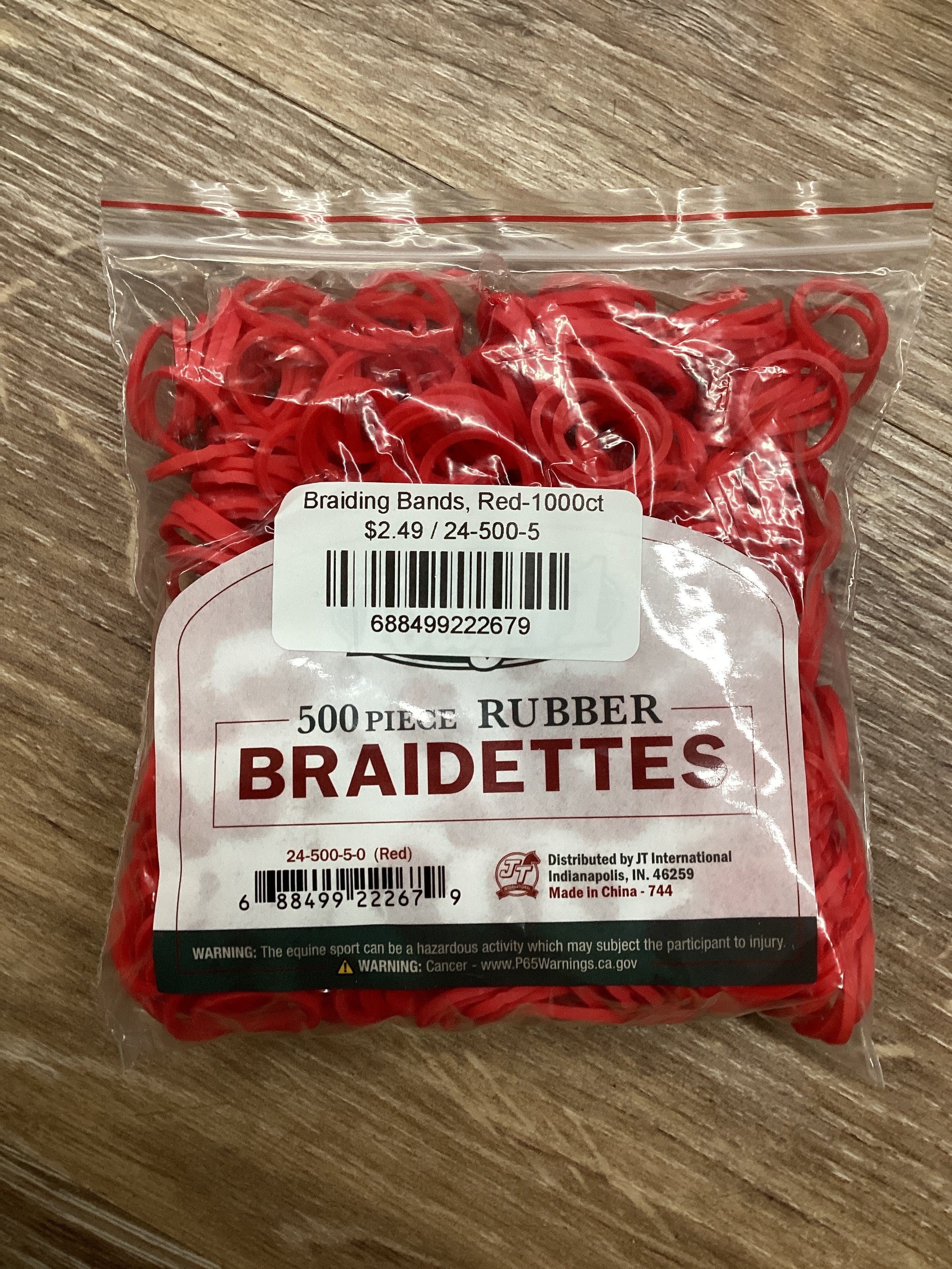 Braiding Bands, Red-500ct