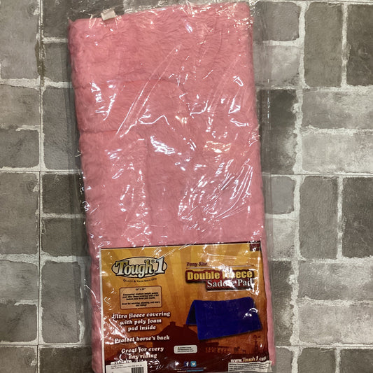 DBL FLEECE PONY PAD PNK 24 X 24