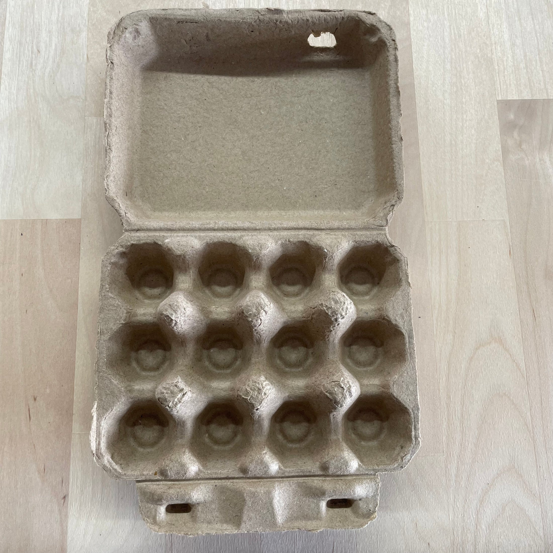 QUAIL EGG CARTON, 12 COUNT, BROWN