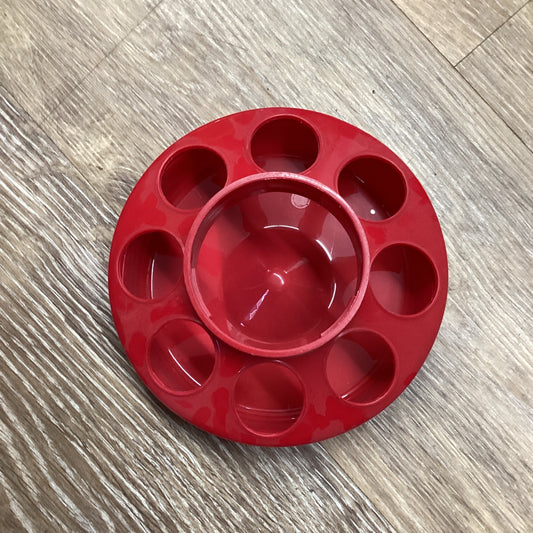 8 Hole Plastic Feed Base Red