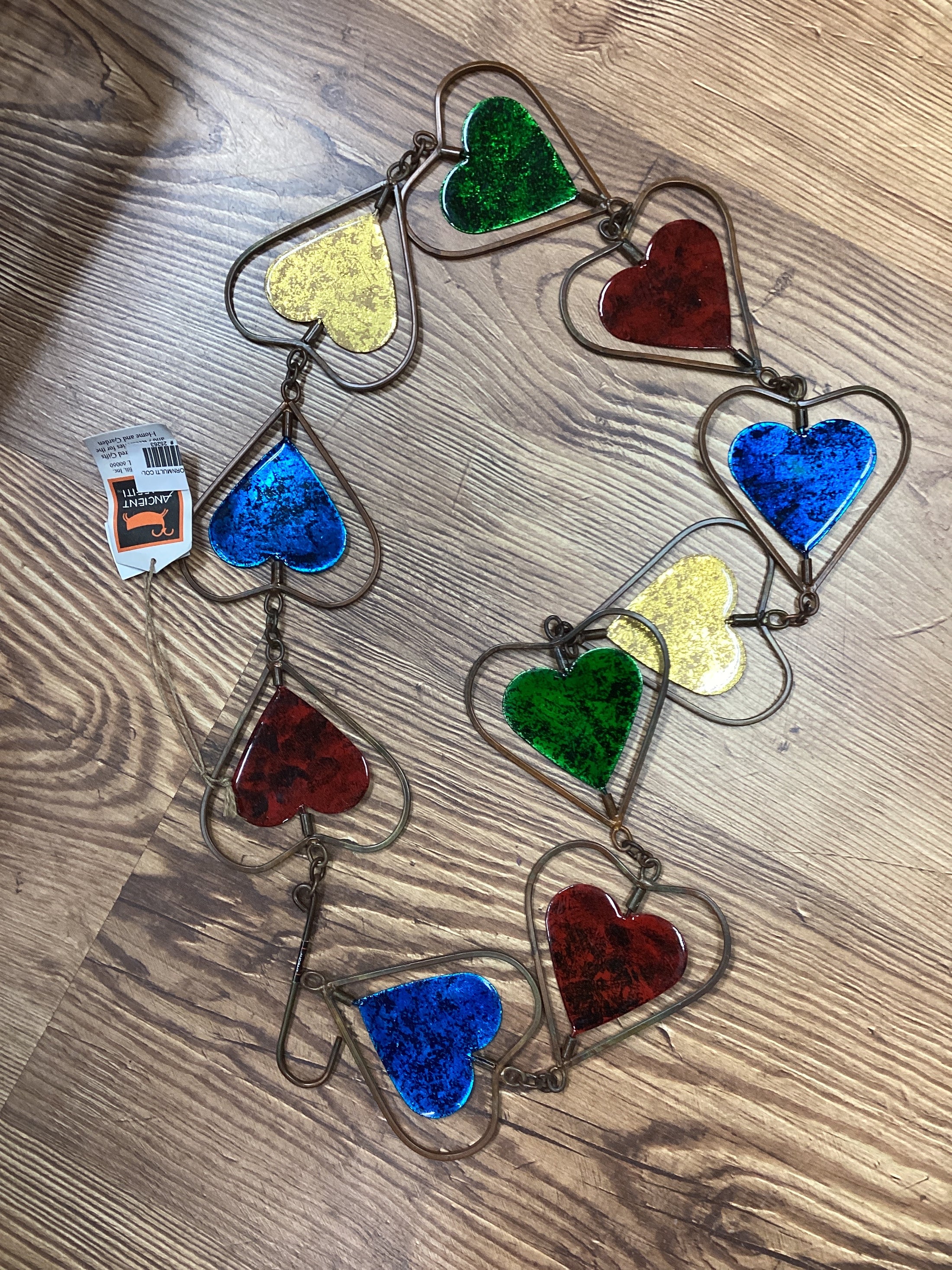 *HEARTS MULTI HANGING ORNM-MULTI COLOR