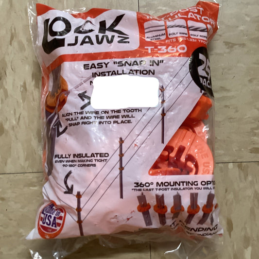 INSULATOR: LOCKJAWZ T-POST 25/BAG