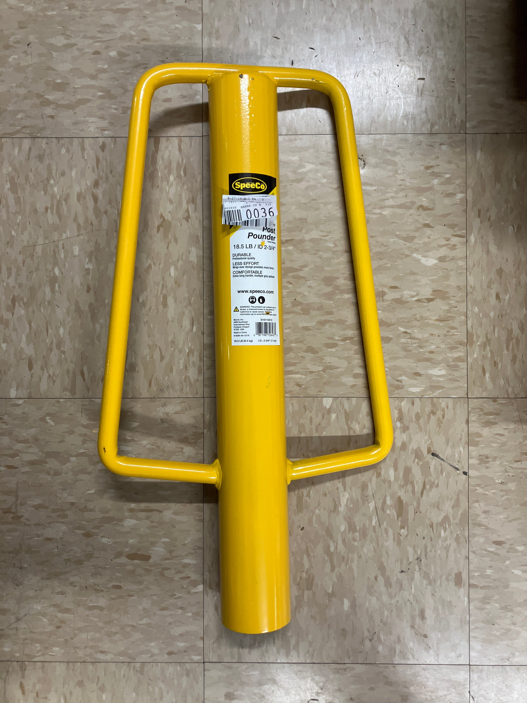 POST DRIVER, YELLOW - 2.7 in