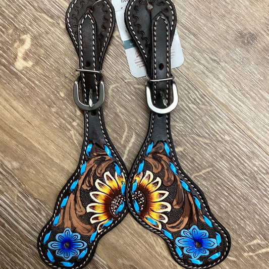 SPUR STRAPS, SUNFLOWER blue