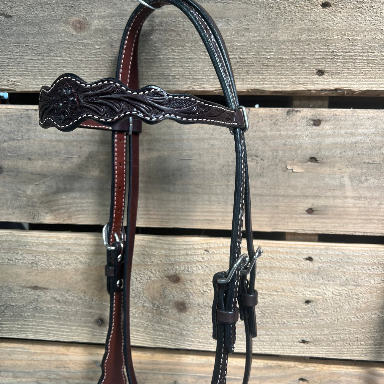 DARK OIL SCALLOPED PURPLE LOPING HACKAMORE