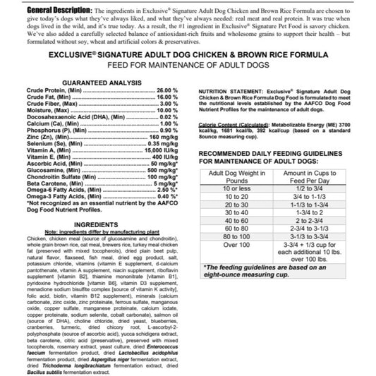 EX CH/BR Adult Dog 30# RED-DOG FOOD : 30#