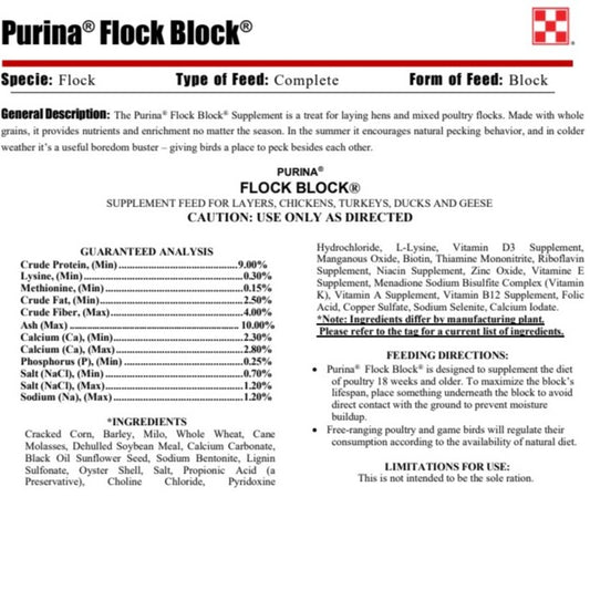 MP PUR CHICKEN - FLOCK BLOCK 25LB