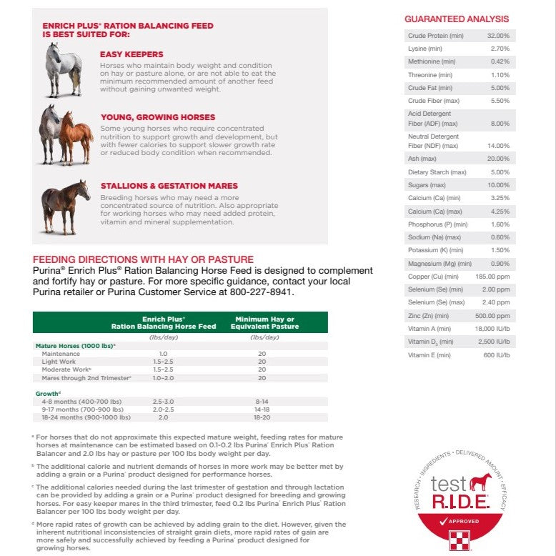 MP PUR HORSE - ENRICH 50LB