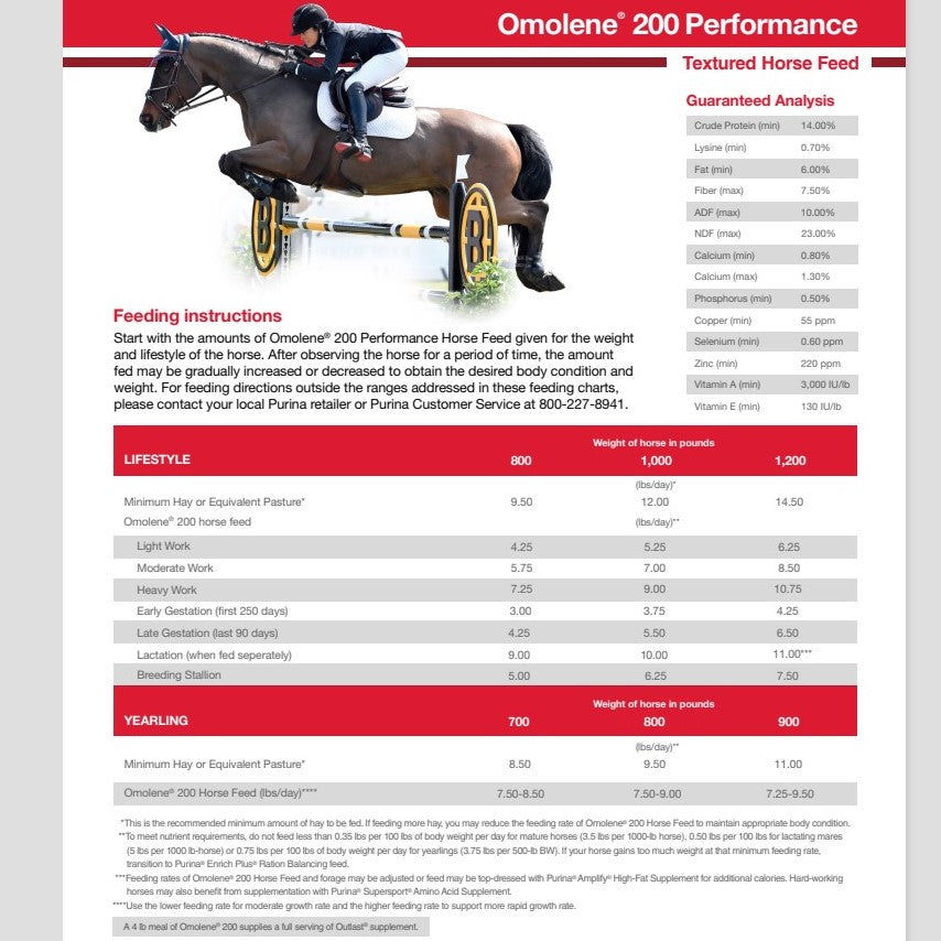 Omolene 200 PERFORMANCE-HORSE : 50#