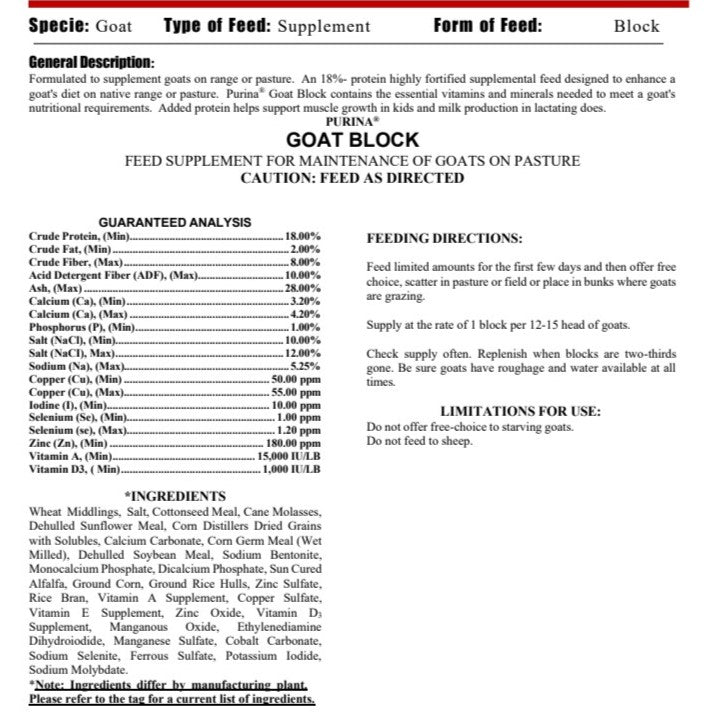 MP PUR GOAT - GOAT BLOCK 33LB