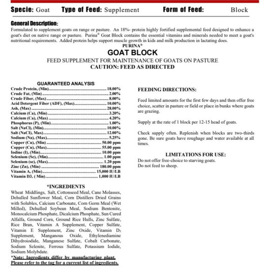 MP PUR GOAT - GOAT BLOCK 33LB