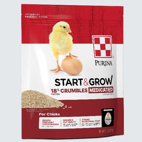 MP PUR CHICKEN - START & GROW MEDICATED CRUMBLES 5LB