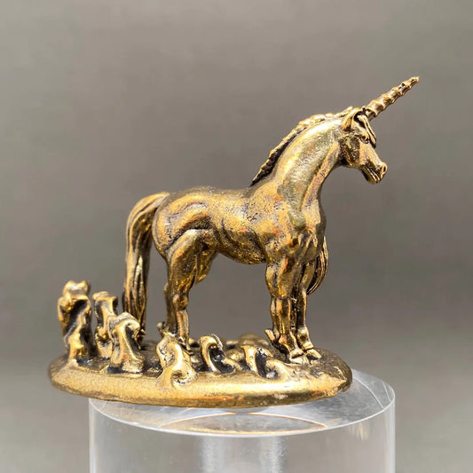 BRASS UNICORN DESKTOP DECORATION